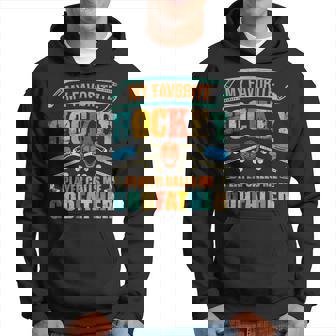 My Favorite Hockey Player Calls Me Godfather Father's Day Hoodie - Thegiftio UK