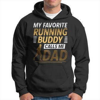 My Favorite Running Buddy Calls Me Dad Hoodie - Monsterry CA