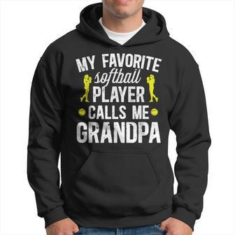 My Favorite Softball Player Grandpa Softball Grandpa Hoodie - Monsterry CA