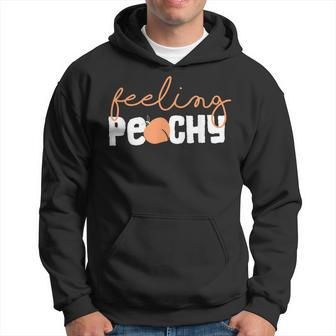 Feeling Peachy Water Color Peach Lover Spring Cool Saying Hoodie - Monsterry
