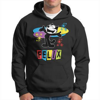Felix Cat Comics Retro Futurist Tv In Joyful Happy Hoodie - Monsterry
