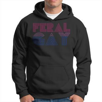 Feral Gay Lgbt Gay Bi Pan Trans Pride Meme Bisexual Flag Hoodie - Monsterry AU