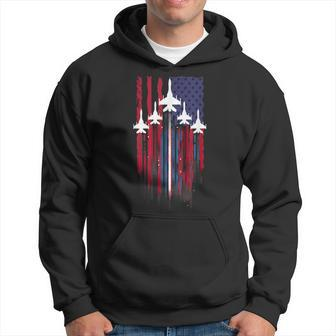 Fighter Jet Airplane American Flag Patriotic 4Th Of July Hoodie | Mazezy AU
