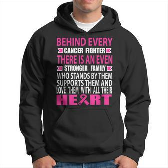 Fighter And Strong Family Breast Cancer Awareness Cancer Hoodie - Seseable