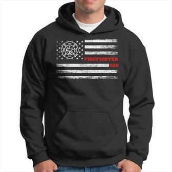 Firefighter Maltese Cross Retro Usa Flag For Dad Hoodie - Monsterry CA