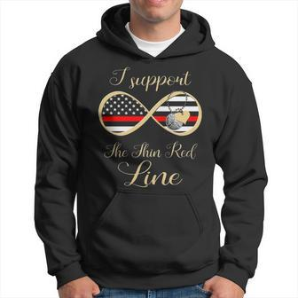 Firefighter I Support The Thin Red Line Hoodie | Mazezy