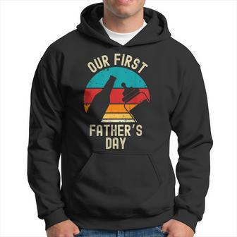 Our First Father's Day 2024 New Dad Beer Lover Father Hoodie - Monsterry DE