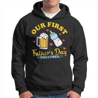 Our First Father's Day Together Dad And Son Daughter 2024 Hoodie - Thegiftio UK