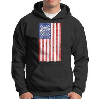 Fishing 4Th Of July Usa Flag Vintage Look Hoodie - Monsterry