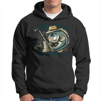 Fishing Reel Cool Grandpa Fathers Day Bass Dad Hoodie - Seseable