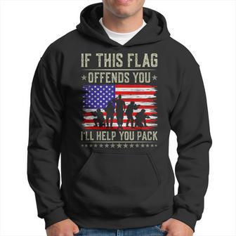 If This Flag Offends You I'll Help You Us Flag Veterans Day Hoodie - Thegiftio UK