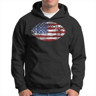 Football Usa American Flag Vintage Hoodie - Monsterry