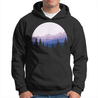 Forest Scene Mountain Silhouette Hoodie - Monsterry UK