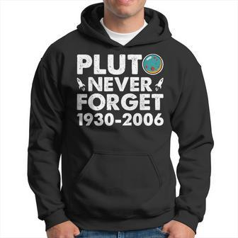 Never Forget Pluto Nerdy Astronomy Space Science Vintage Hoodie - Monsterry UK