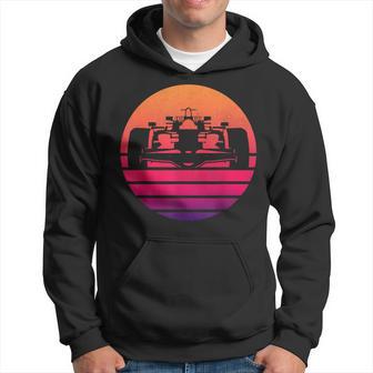 Formula Racing Retro 70S Vintage Silhouette Car Racing Fan Hoodie - Thegiftio UK