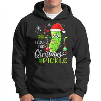 I Found The Pickle Christmas Pickles Xmas Love Couples Hoodie | Mazezy UK