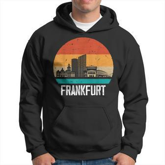 Frankfurt Skyline Retro Vintage Souvenir Frankfurt Hoodie - Seseable