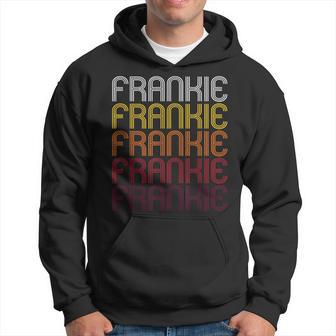 Frankie Retro Wordmark Pattern Vintage Style Hoodie - Monsterry CA