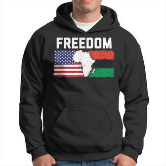 Freedom United States Of America And Pan-African Flag Hoodie - Monsterry UK