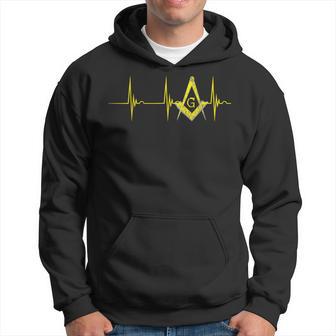 Freemason Heartbeat Ekg Pulse Mason Masonic Symbol Of Faith Hoodie - Monsterry UK