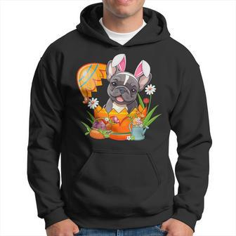 French Bulldog Rabbit Ears Easter Egg Pet Owner Women Hoodie | Mazezy AU