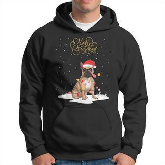 Frenchie Santa Xmas Merry Christmas French Bulldog Hoodie - Seseable