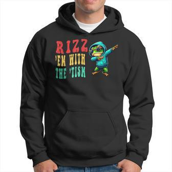 Frog Rizz'em With The Tism Frog Autism Quote Hoodie - Seseable