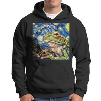 Frog Toad Van Gogh Style Starry Night Hoodie - Monsterry CA