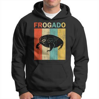 Frogado Black Desert Rain Frog Retro Vintage Style Hoodie - Monsterry