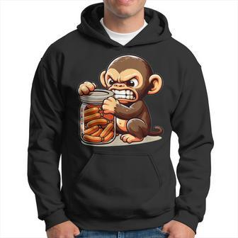 Frustrierter Monkey Will Sausage Hoodie - Seseable