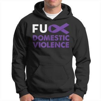 Fuck Domestic Violence Awareness Support Survivor Hoodie - Monsterry UK