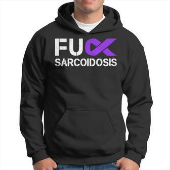 Fuck Fu Sarcoidosis Awareness Month Purple Ribbon Support Hoodie - Monsterry DE