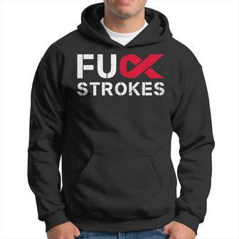 Fuck Strokes Fu Survivor Stroke Awareness Month Red Ribbon Hoodie - Thegiftio UK