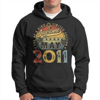 13 Years Old May 2011 Vintage 13Th Birthday Boy Hoodie - Thegiftio UK