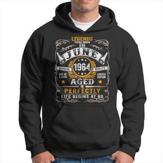60 Years Old June 1964 Vintage 60Th Birthday Men Hoodie - Thegiftio UK