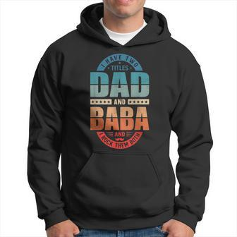 Arabic Dad Baba Arab Best Baba Ever Retro Vintage Baba Hoodie - Monsterry