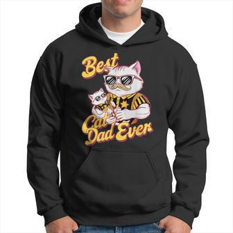 Best Dad Cat Ever For Dad Daddy Fathers Day Hoodie - Thegiftio UK