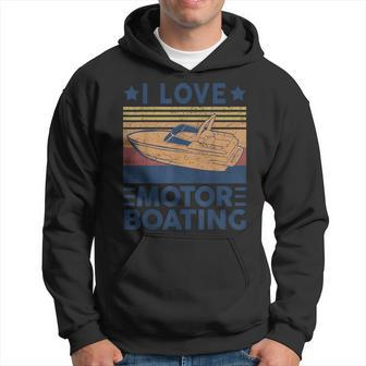 Boat Captain- I Love Motor-Boating Motorboating Hoodie - Thegiftio UK