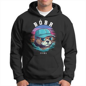 Boba Bober With Sunglasses Beaver Bobr Meme Hoodie - Thegiftio UK