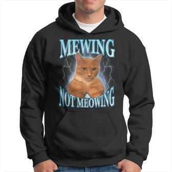 Cat Meme Mewing Looksmax Meowing Cat Trend Hoodie - Seseable