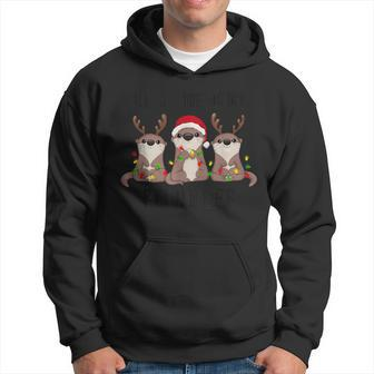 Christmas Otters Cute All Of The Otter Reindeer Hoodie - Monsterry