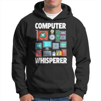 Computer Whisperer Tech Support Computer Parts Novelty Hoodie - Thegiftio UK