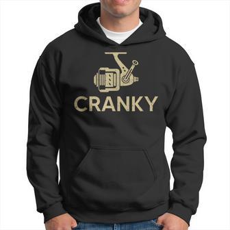 Cranky Fishing Vintage Fisherman Fathers Day Hoodie - Thegiftio UK