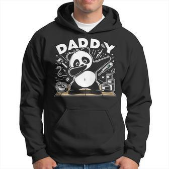 Cute Dabbing Panda Dad Daddy Bear Father's Day Dance Hoodie - Seseable