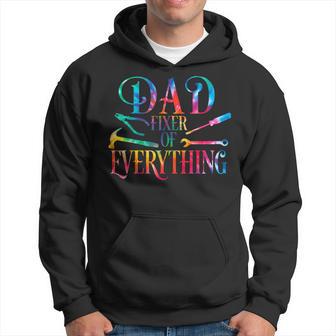 Dad Fixer Of Everything Daddy Fathers Day Tie Dye Mens Hoodie - Thegiftio UK