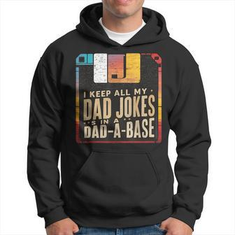 Dad Jokes In Dad-A-Base Vintage For Father's Day Hoodie - Thegiftio UK
