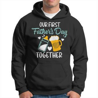 Dad And Son Our First Fathers Day Together 2023 Baby Hoodie - Monsterry