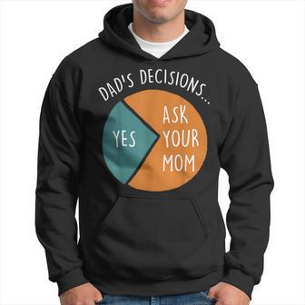 Dad’S Decisions Ask Your Mom Vintage Fathers Day Mens Hoodie - Thegiftio UK