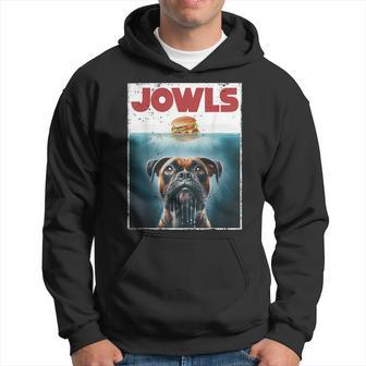 Drooling Boxer Jowls Fawn Dog Mom Dog Dad Burger Hoodie - Seseable