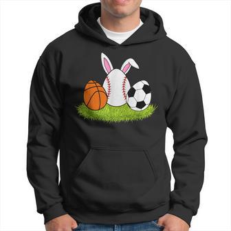 Easter Boys Baseball Basketball Soccer Bunnies Rabbit Hoodie - Monsterry